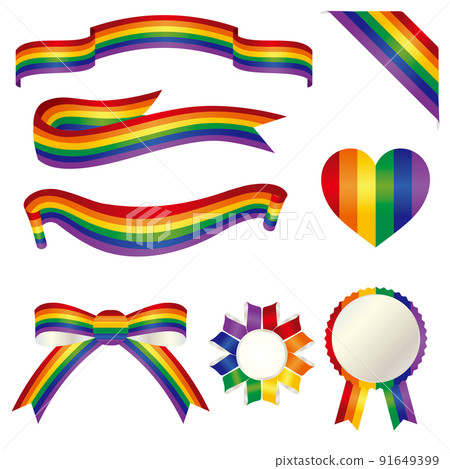 LGBT 6 colors rainbow color ribbon material set LGBT 6 colors rainbow color ribbon material set 91649399