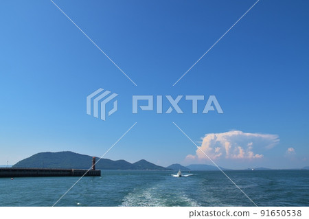 夏天香川縣高松港的風景 91650538