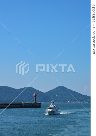 夏天香川縣高松港的風景 夏天香川縣高松港的風景 91650539