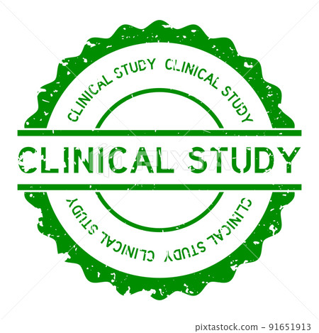 Grunge green clinical study word round rubber seal stamp on white background Grunge green clinical study word round rubber seal stamp on white background 91651913