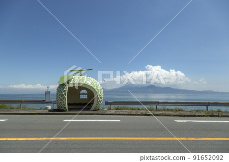 Fruit Bus Stop Melon Bus Stop [Konagai Town, Isahaya City, Nagasaki Prefecture] 91652092