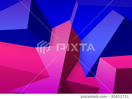 Abstract background with realistic colorful cubes. Trendy 3D background with wall of shapes. Abstract background with realistic colorful cubes. Trendy 3D background with wall of shapes. 91652731