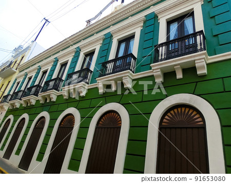 The colorful building in San Juan, Puerto Rico The colorful building in San Juan, Puerto Rico 91653080