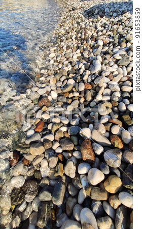 Beach with the sea in the background 91653859