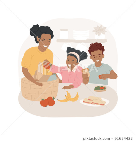 Picnic basket set up isolated cartoon vector illustration. Packing grocery, family preparing for a picnic, set up a food basket, weekend activity, going to countryside with kids vector cartoon. Picnic basket set up isolated cartoon vector illustration. Packing grocery, family preparing for a picnic, set up a food basket, weekend activity, going to countryside with kids vector cartoon. 91654422