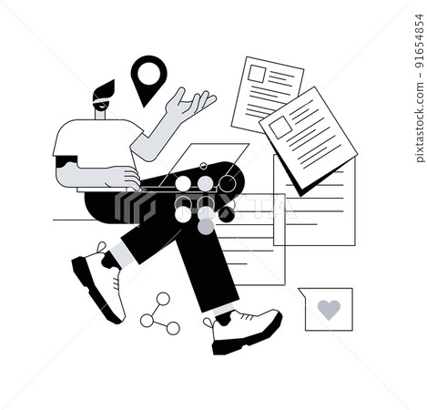 Blog articles abstract concept vector illustration. Blog menu element, subscribe for publications, news article, company website page, web element, UI design, blogging resource abstract metaphor. Blog articles abstract concept vector illustration. Blog menu element, subscribe for publications, news article, company website page, web element, UI design, blogging resource abstract metaphor. 91654854