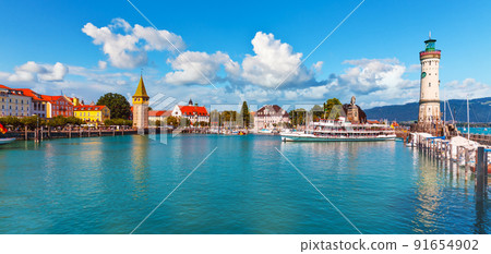 Panorama of Lindau, Bodensee, Germany 91654902