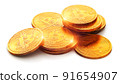 Group of stacked golden bitcoin coins isolated on white background Group of stacked golden bitcoin coins isolated on white background 91654907