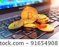 Bitcoin stock exchange trading business financial concept Bitcoin stock exchange trading business financial concept 91654908