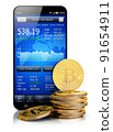 Bitcoin stock exchange trading business financial concept Bitcoin stock exchange trading business financial concept 91654911