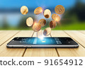 Bitcoin stock exchange trading business financial concept Bitcoin stock exchange trading business financial concept 91654912