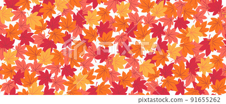 秋天,楓無縫圖案手繪 1 重複 秋天,楓無縫圖案手繪 1 重複 91655262