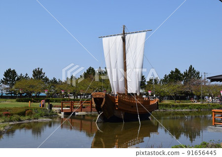 戰國船（北前船）日和山公園 日本遺產 91656445