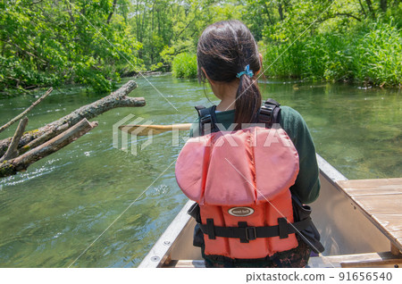 Kushiro River headwaters for canoeing in early summer 91656540