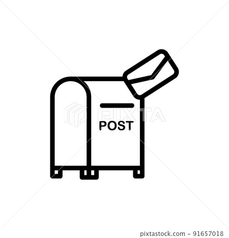 Illustration Vector graphic of Mail Box icon Illustration Vector graphic of Mail Box icon 91657018