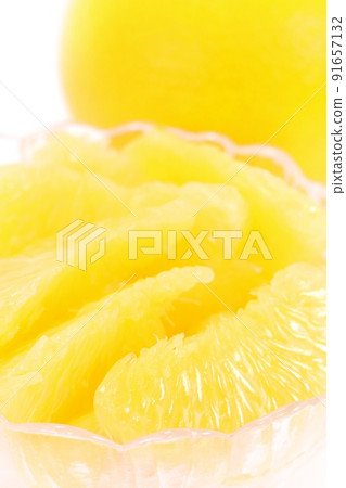 Hassaku orange citrus peeled fruit dessert bright background Hassaku orange citrus peeled fruit dessert bright background 91657132