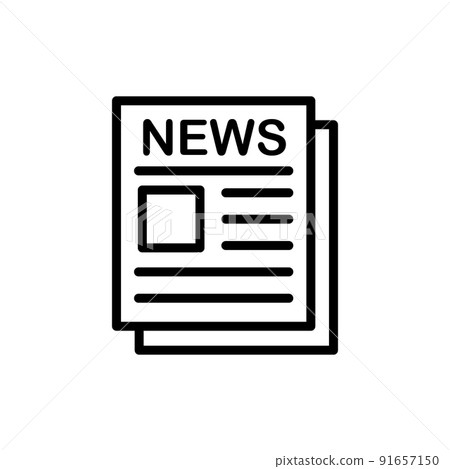 Illustration Vector graphic of Newspaper Icon Illustration Vector graphic of Newspaper Icon 91657150