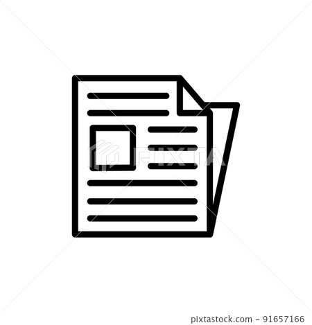 Illustration Vector graphic of Newspaper Icon 91657166