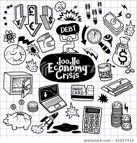 Financial Crisis Doodle Hand Drawn Illustration Stock Illustration Financial Crisis Doodle Hand Drawn Illustration Stock Illustration 91657418