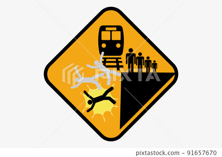 Be careful of falling of the station platform Be careful of falling of the station platform 91657670