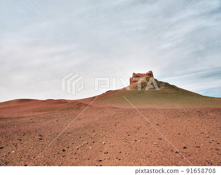 ab ancient fortress on the historical sthe yangguan historical site with ancient fortress on the silk road in gansu province, chinailk road 91658708