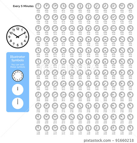 Clock Standard 5 minute increments Symbol editable 91660218