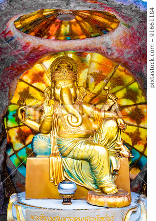 Wat Phrathat Pha Sorn Kaew, white buddha temple in Phetchabun, Thailand 91661184