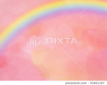 Rainbow and sky material 91661387