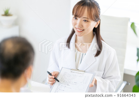 Hair thinning treatment counseling lab coat 91664343