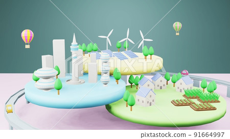 SDGs Future City 3D 91664997