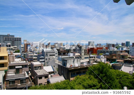 View from Ogaki Castle, northward (Ogaki City, Gifu Prefecture) 91665592