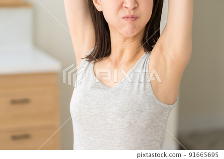 depilation, armpit, female 91665695