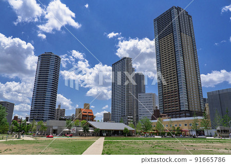 Ike Sun Park and high-rise condominiums in Higashiikebukuro, Toshima-ku 91665786