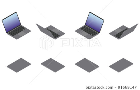Laptop isometric (space gray) Laptop isometric (space gray) 91669147