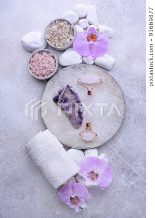 Spa concept. Natural beauty cosmetics Spa concept. Natural beauty cosmetics 91669877