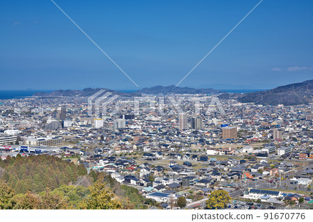 【從瀧宮公園第2展望台眺望新居浜市】愛媛縣新居浜市金子市 【從瀧宮公園第2展望台眺望新居浜市】愛媛縣新居浜市金子市 91670776