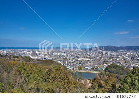 【從瀧宮公園第2展望台眺望新居浜市】愛媛縣新居浜市金子市 91670777