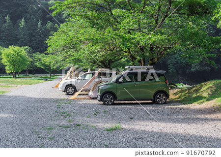 [A vacant auto campsite before summer vacation] 91670792