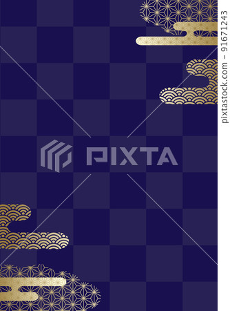 Japanese pattern cloud vector illustration background 91671243