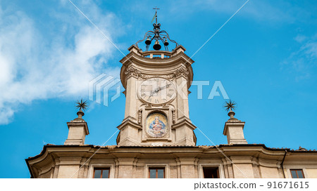Church facade in Rome, Italy Church facade in Rome, Italy 91671615