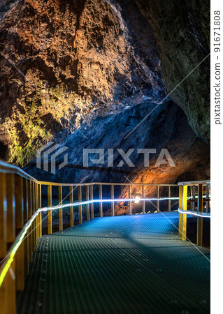 View of The Ialomitei Cave in Bucegi Mountains, Romania 91671808