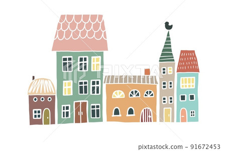 Colorful city streets 91672453