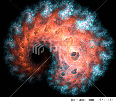Computer generated colorful fractal artwork 91672738