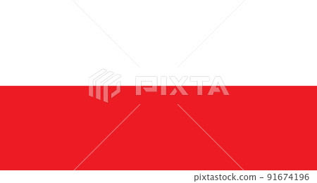 Flag of the Poland. Vector drawing icon Flag of the Poland. Vector drawing icon 91674196