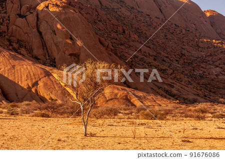 Spitzkoppe around sunset 91676086