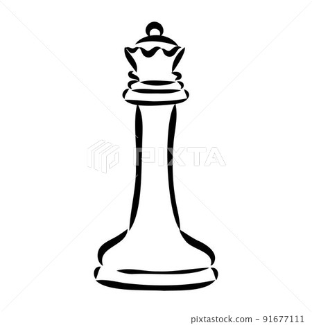 Hand-drawn sketch set of Chess pieces on a white background. Chess. Check mate. King, Queen, Bishop, Knight, Rook, Pawn. Vector icons. Hand-drawn sketch set of Chess pieces on a white background. Chess. Check mate. King, Queen, Bishop, Knight, Rook, Pawn. Vector icons. 91677111
