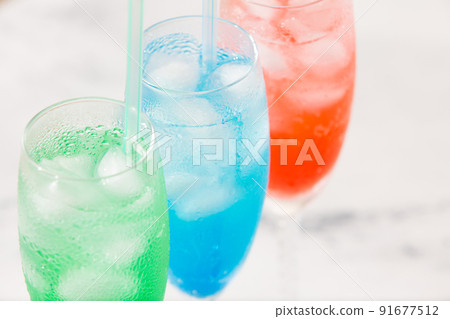 Colorful soda water Colorful soda water 91677512