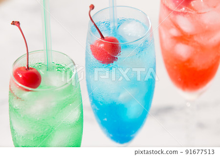 Colorful soda water 91677513