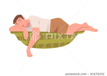Tired Man Dad Lying on Sofa Feeling Exhaustion Vector Illustration Tired Man Dad Lying on Sofa Feeling Exhaustion Vector Illustration 91678342