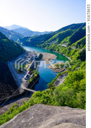 九頭龍水壩和長野發電站(福井縣小野市) 九頭龍水壩和長野發電站(福井縣小野市) 91678655